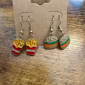 Fun Burger and Fries Earrings